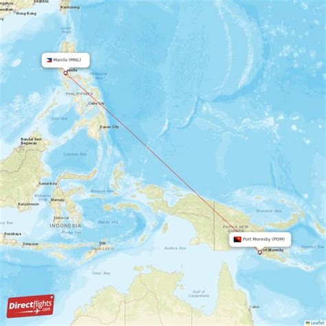 Direct Flights From Port Moresby To Manila POM To MNL Non Stop