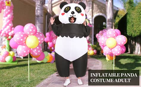 Jurosaica Inflatable Costume Adult Panda Costume Blow Up Costumes Funny Halloween