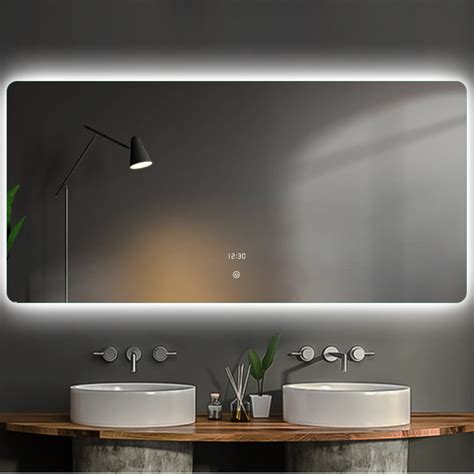 Jinghu China Factory Lighted Led Wall Mounted Mirror Dimmable Bathroom