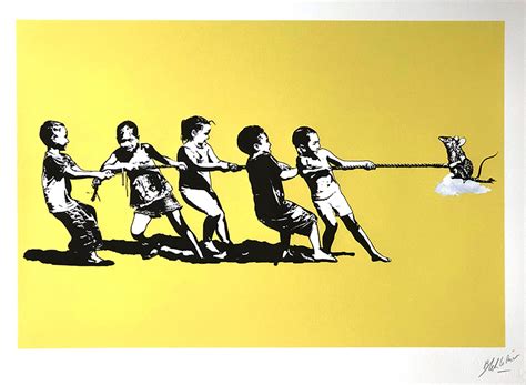 Rope Pulling Yellow By Blek Le Rat 2021 Print Artsper 1142706