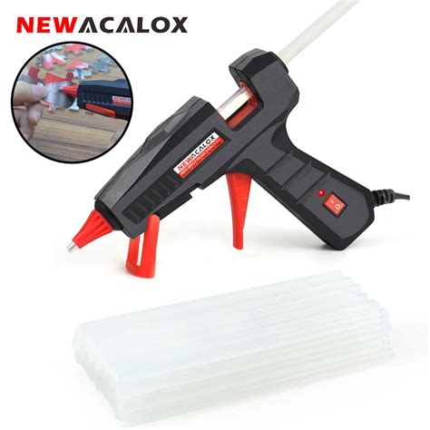 Newacalox Eu V W Mini Hot Melt Glue Gun With Pcs Mm Glue Sticks