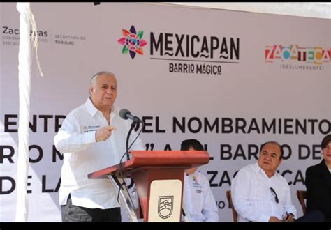 Miguel Torruco Marqués entregó en Zacatecas el nombramiento de Barrio