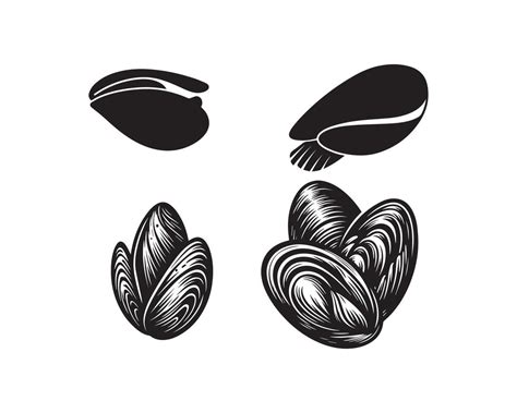 mussel silhouette icon graphic logo design 42786889 Vector Art at Vecteezy