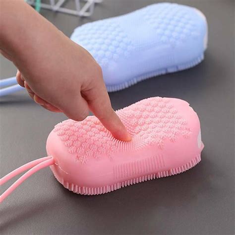 Buy Bath Silicone Ware Set Natural Effective Exfoliating Bath Brush