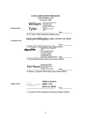 Fillable Online Arcturus Ligo Caltech Ligo Laser Safety Inspection