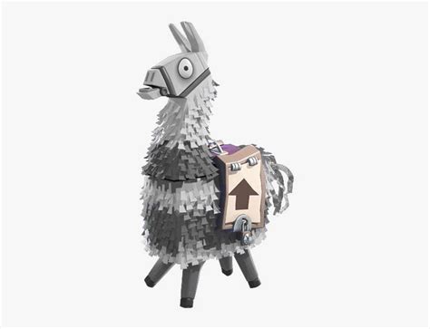 Download Black And White Llama Llama Fortnite Transparent Png