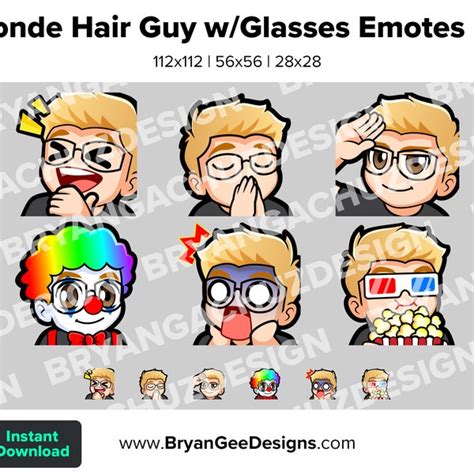 Twitch Emotes Blonde Hair Etsy