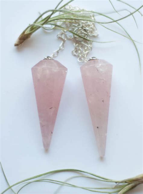 Rose Quartz Pendulum | Crystal & Gemstone Pendulums | Village Rock Shop