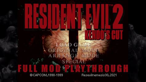 Resident Evil 2 Kendos Cut Full Mod Playthrough Leviruns Youtube