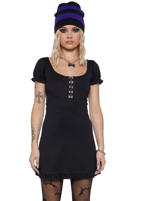 The Grave Girls Mini Dress Black Dolls Kill