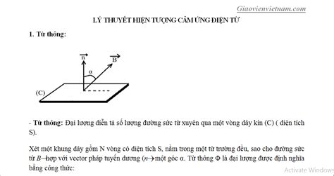 Lý thuyết Hiện tượng cảm ứng điện từ hay và chi tiết nhất Vật lý 11