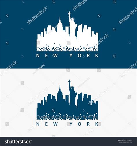 New York City Skyline Logo Vector Stock Vector (Royalty Free ...