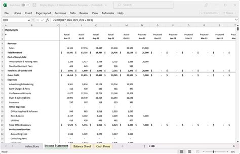 Build A Statement Model Your Cfo Guy