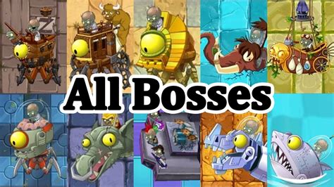 All Zomboss Fight In Plants Vs Zombies 2 Youtube