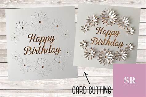 Svg 3d Pop Up Birthday Card Digital Download Happy Etsy Uk