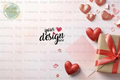 Valentine Blank Background Mockup Graphic By Thebest Mockup Creative