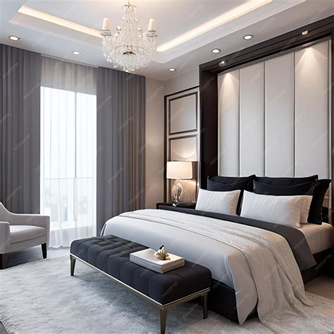 Premium AI Image | Luxury Bedroom Interior Design Wallpaper