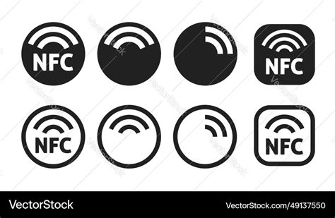 Nfc icon symbol sticker pictogram graphic simple Vector Image