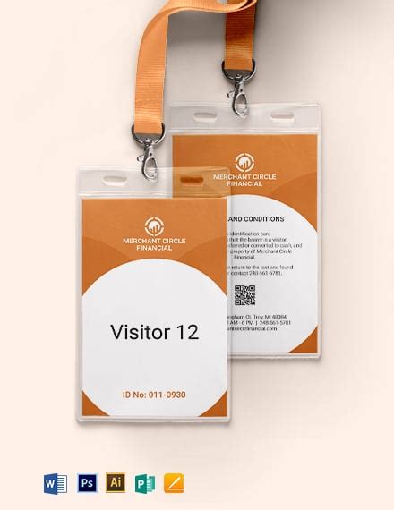 Visitor Badge Template Word