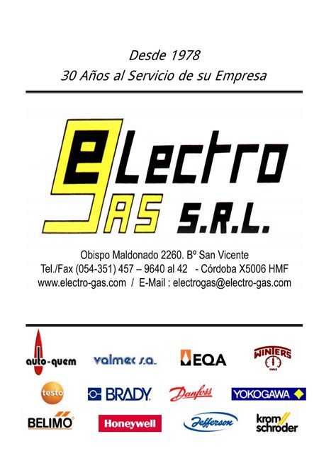 A Os Al Servicio De Su Empresa Desde Electrogas