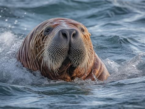 Premium AI Image | Walrus in the arctic habitat