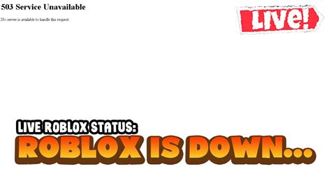 🔴 Live Roblox Status Updates Roblox Is Down Youtube