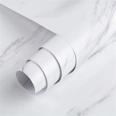 Buy White Marble Contact Paper Textured Beige White Granite Wallpaper Peel Stick Countertop