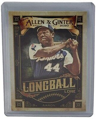 Hank Aaron Topps Allen Ginter Longball Lore Insert Atlanta