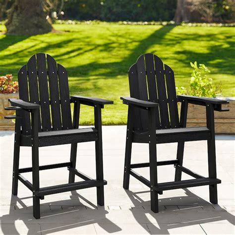 Lue Bona The Adirondack Set Of 2 Black Plastic Frame Stationary