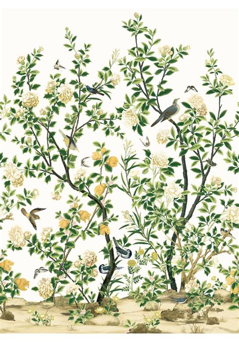 Tm Jardin Bloom Mural Mural White From The Thibaut Grand Palace