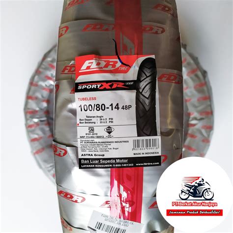 Jual FDR Sport XR Evo 100 80 14 Ban Motor Matic PCX Vario Tubeless