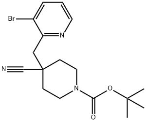 1 Piperidinecarboxylic Acid 4 3 Bromo 2 Pyridinyl Methyl 4 Cyano