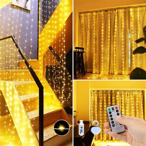 Baytion Curtain String Light300 Led Lights Window Curtain 3x3meters