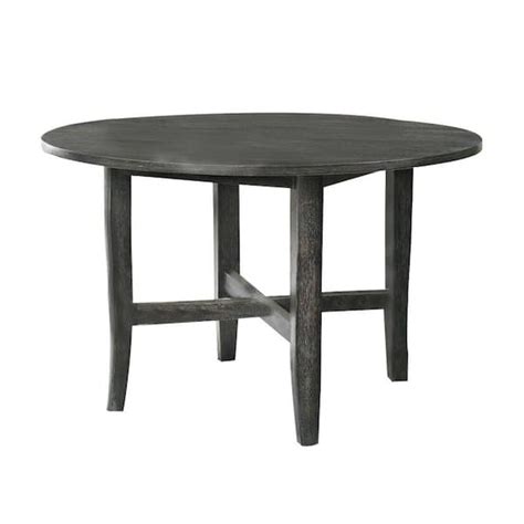 Benjara 47 In Gray Wood 4 Legs Dining Table Seat Of 4 BM227713 The