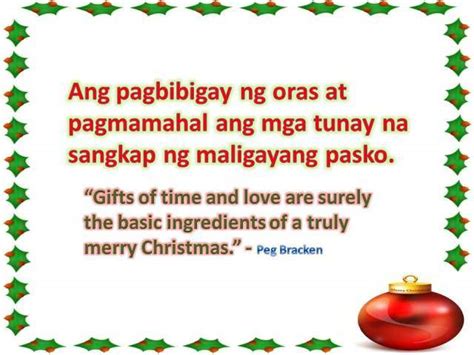 Christmas Quotes In Tagalog