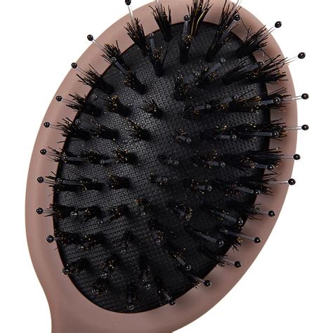 1pc Oval Boar Bristle And Nylon Hair Comb Mini Anti Static Hair Scalp