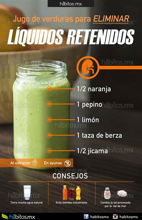 JUGO DE VERDURAS PARA ELIMINAR LÍQUIDOS RETENIDOS Hábitos Health Coaching