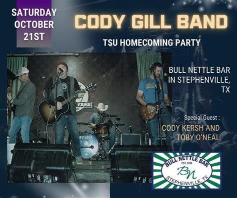 Homecoming Bull Nettle Cody Gill Band Stephenville Tourism And