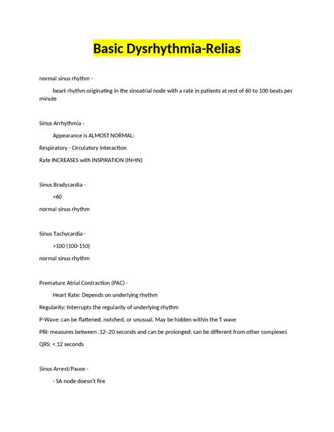 Understanding Different Types Of Heart Rhythms A Comprehensive Guide