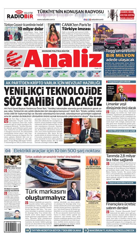 Analiz Gazetesi Analiz Man Et Oku Haberler Kas M