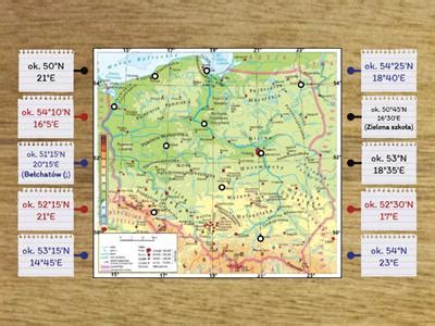 Klasa 6 Sprawdzian współrzędne geograficzne Materiały dydaktyczne