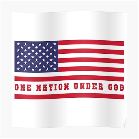 American Flag One Nation Under God Poster By Countryway Redbubble