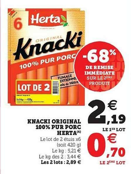 Promo Knacki Original 100 Pur Porc Herta Chez Hyper U ICatalogue Fr