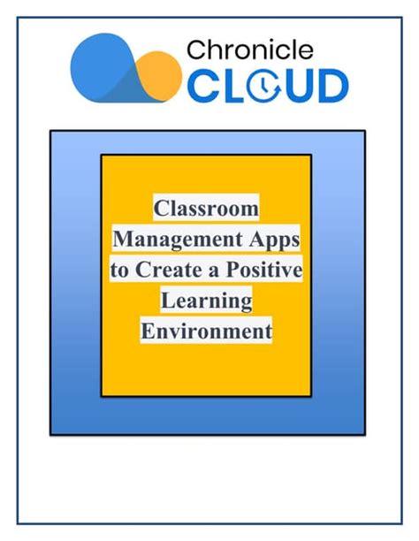 Classroom Management Apps To Create A Positive Learning Environmentpdf