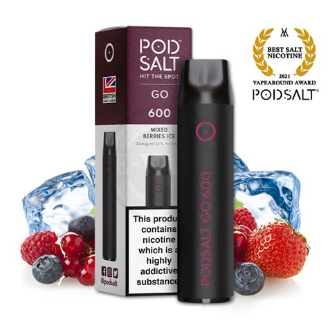 Pod Salt Go 600 Mixed Berries Ice Einweg E Zigarette Disposable 8 90