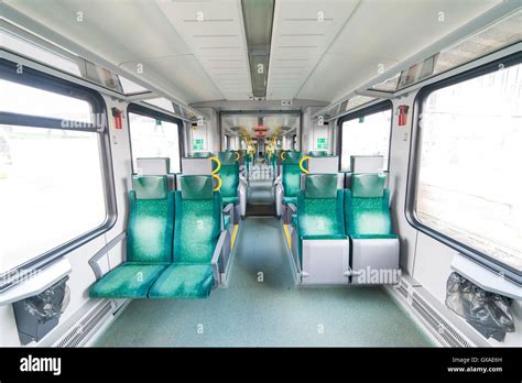 Interior Of A Modern Suburban Train Stock Photo Alamy