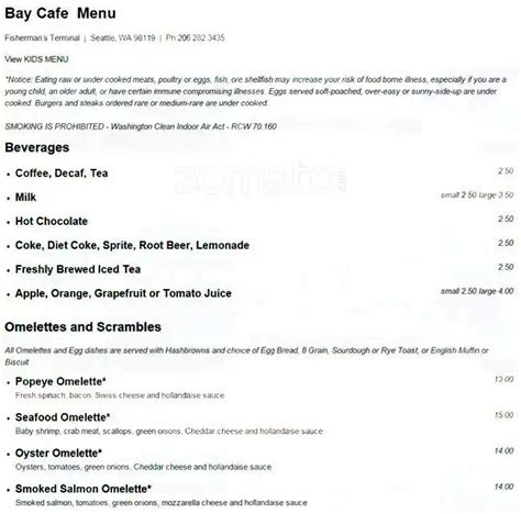 Bay Cafe Menu, Menu for Bay Cafe, Interbay, Seattle - Urbanspoon/Zomato