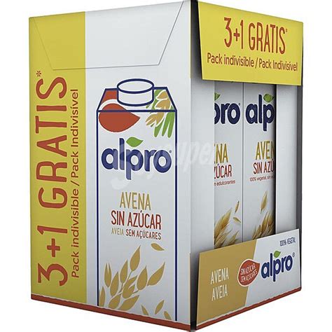 Alpro Asturiana Bebida de avena sin azúcar 100 vegetal 1 l Gratis