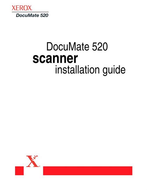 PDF DocuMate 520 Scanner DocuMate 520 Scanner Installation Guide 1