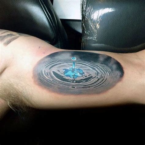 30 Water Drop Tattoo Designs For Men - Liquid Ink Ideas